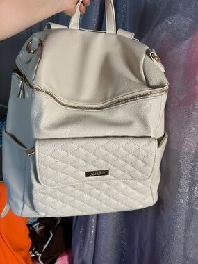 Luli Bebé Monaco Faux Leather Diaper Backpack